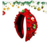 Christmas Headband, Fashionable Beaded Headwear, Elegant Christmas Headband | For Brides, Wives, Cosplay Lovers, Family Meetings, Office Parties, Winter Weddings, Outings