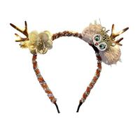 Christmas Headband for Pets - Illuminated Elastic Band for Dogs | LED Reindeer Headbands for Pets, for Christmas Party Photo Decoration