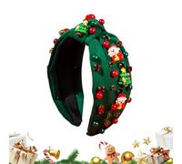 Christmas Headband - Glitter Embellished Accent, Lightweight Construction, Adjustable Band, Decorative Hairpiece Promoting Joyful Spirit and Fun Holiday Outfit Coordination Across All Ages | Ideal