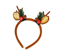 Christmas Headband Gold-Plated Glitter Antler Bell Head Buckle Christmas Headband Elk Headwear Children Adults (#29)