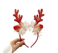 Christmas Headband Gold-Plated Glitter Antler Bell Head Buckle Christmas Headband Elk Headwear Children Adults (#1)