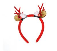 Christmas Headband Gold-Plated Glitter Antler Bell Head Buckle Christmas Headband Elk Headwear Children Adults (#24)