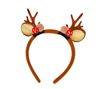 Christmas Headband Gold-Plated Glitter Antler Bell Head Buckle Christmas Headband Elk Headwear Children Adults (#37)