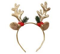 Christmas Headband Gold-Plated Glitter Antler Bell Head Buckle Christmas Headband Elk Headwear Children Adults (#4)