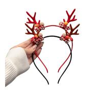 Christmas Headband Gold-Plated Glitter Antler Bell Head Buckle Christmas Headband Elk Headwear Children Adults (#16(2PCS))