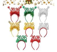 Christmas Headbands - 8-Piece Felt Hairband Set, Festive Holiday Headwear, All-Age Party Headpieces | Themed Event Accessories for Women & Men, Family Party Decor for Gatherings & Photography