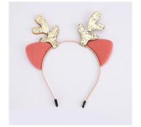 Christmas Headbands Deer Antler Hair Bands for Women Hair Hoops Adult Headwear Xmas Decoration Hair Accessories(Pink)