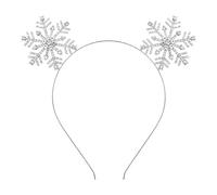 Christmas Headbands for Women Girls - Rhinestone Snowflake Headband Tiara Hairbands Xmas Crown Hair Hoop Headpiece for Holiday Party Decorations