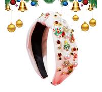 Christmas Headbands for Women | Trendy Pearl Headdress - Photo Booth Costume Headband - for Women Girls Brides Photoshoot Models Cosplay Family Gathering Office Party Winter Wedding Church Service