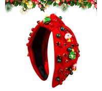 Christmas Headbands for Women - Trendy Pearl Headwear - Christmas Dress Up Hairband | for Women Girls Brides Photoshoot Models Cosplay Family Gathering Office Party Winter Wedding Church Service