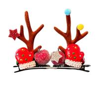 Christmas Headpiece Moose Hair Piece with Green Ornaments Add Fun and Festive Feeling During Holiday Events Christmas Themed Hair Accessories