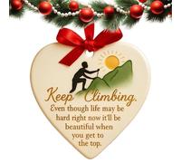 Christmas Heart,Ceramic Pendants - Valentines Tree Decorations For Friendship | For Women Men Family Door Knob Desk Workplace Fireplace Bedroom, Consulte la descripción, Ceramic, See description