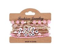 Christmas Heart Stainless Steel Beaded Bracelet Bracelet Letter Stacked Perfect For Your Loved Ones And Mom Unique Day A Stacked With Extraordinary Meaning