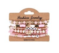 Christmas Heart Stainless Steel Beaded Bracelet Bracelet Letter Stacked Perfect For Your Loved Ones And Mom Unique Day A Stacked With Extraordinary Meaning