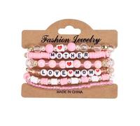 Christmas Heart Stainless Steel Beaded Bracelet Bracelet Letter Stacked Perfect For Your Loved Ones And Mom Unique Day A Stacked With Extraordinary Meaning