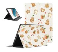 Christmas Heart Tablet Case for iPad 4 Shockproof | Cute Xmas Love Heart Brown and Red Lovely Pattern Adjustable Flip PU Leather Stand Funda Protective Cover for Girls Boys