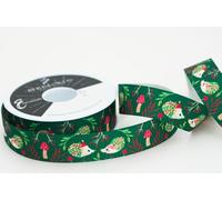 Christmas Hedgehog Green 25mm x 20M