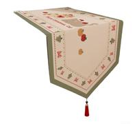 Christmas Hemp Triangle Fridge Cover Dust-Proof | Cotton linen blend, soft texture, machine washable, colorfast, for durable daily use(50*130cm)