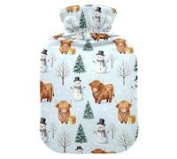 Christmas Highland Cow SnowmanHot Water Bottle for Stomach Warmer | bolsa para cólicos menstruales