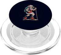 Christmas Hiking Funny Santa Girl Hiker Holiday Adventure PopSockets PopGrip for MagSafe