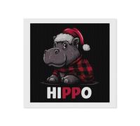 Christmas Hippo Buffalo Plaid Diamond Painting Kits Wall Arts Decor