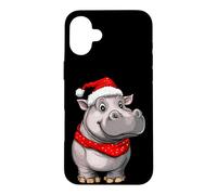 Christmas Hippo Case for iPhone 16 Plus