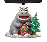 Christmas Hippo Ornament | Christmas Decorations Hippo Acrylic Pendant | Holiday Parties Decorations Ornaments, Hippopotamus Ornament for, Christmas Trees