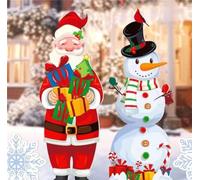 Christmas Holiday Decorations Sale Christmas Santa Claus Snowman LED Light Christmas Outdoor Decoration Glowing Santa Claus Snowman With Lights Garden Yard Decoration Insert