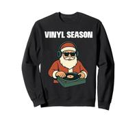 Christmas Holiday DJ, Vintage Vinyl Records, Retro Music Sweatshirt