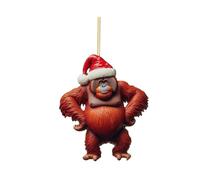 Christmas Holiday Pendant, Funny Animal Acrylic Hanging Ornaments for Xmas Tree Decoration, 2D Festive Acrylic Baubles for Home Party Winter Decor and DIY Crafts(C)