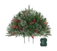 Christmas Holiday Planter Filler | Christmas Artificial Plants | Christmas Planter Holiday Decorations | Glowing Fake Plants Christmas Tree | Battery Operated Holiday Planter Filler Outdoor Decor