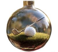 Christmas Holiday Sports Ornament Featuring Baseball Golf Football Patterns Plastic Ball Design for Tree Decoration Acrylic Material Seasonal Decor Item (Golf)