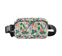 Christmas Holly Berries Women Men Teens Trendy Fanny Pack Waist Bag for Cycling Hiking Gym, Christmas Holly Berries, One Size