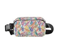 Christmas Holly Berries Women Men Teens Trendy Fanny Pack Waist Bag for Cycling Hiking Gym, Watercolor Crocodiles, One Size