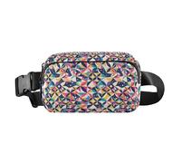 Christmas Holly Berries Women Men Teens Trendy Fanny Pack Waist Bag for Cycling Hiking Gym, Yellow Star, One Size