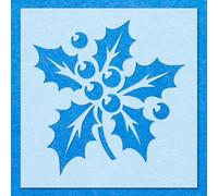 Christmas Holly Leaf Stencil: Mylar Airbrush Wall Art Painting Crafts | DIY-A3 Stencil - Design Size (262 x 257 mm)
