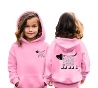 Christmas Hoodie For Teenager Kids Dog Pattern QR Code Print Hooded Sweatshirt Solid Color Xmas Drawstring Sweatshirts Pullover Hoody Jumper Sweater Cute Cartoon Casual Christmas Hoodies (6-7 Years)