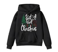 Christmas Hoodie Girls Christmas Jumper Girls with Pockets Christmas Sweatshirt Children with Christmas Motif Merry Chirstmas Hoodie Christmas Sweater Comfortable Xmas Hoodie Winter Jumper