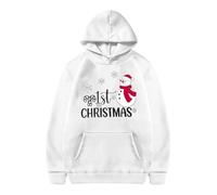 Christmas Hoodie Girls, Christmas Jumper with Hood, Christmas Sweatshirt Children with Santa Print Merry Chirstmas Hoodie Winter Christmas Hoodie Xmas Pullover Long Sleeve Shirt