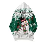 Christmas Hoodie Girls Christmas Jumper with Pockets, Christmas Sweatshirt Children with Snowman Print Comfortable Chirstmas Hoodie Christmas Hoodie Xmas Long Sleeve Winter Jumper