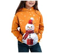 Christmas Hoodie Girls Funny Christmas Jumper Girls with Pockets, Christmas Sweatshirt Children with Santa Print Chirstmas Sweat Jacket Christmas Hoodie Xmas Hoody Winter Jumper