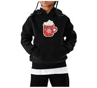 Christmas Hoodie Girls Funny Christmas Jumper Girls with Pockets, Christmas Sweatshirt Children with Christmas Motif Fashion Winter Chirstmas Hoodie Christmas Hoodie Xmas Christmas Hoodie