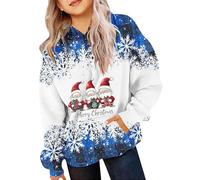 Christmas Hoodie Girls Funny Christmas Jumper with Hood, Christmas Sweatshirt Children with Santa Print Winter Chirstmas Hoodie Christmas Hoodie Xmas Long Sleeve Pullover