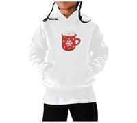 Christmas Hoodie Girls Funny Christmas Jumper with Pockets Christmas Sweatshirt Children with Christmas Motif Fashion Winter Chirstmas Hoodie Christmas Hoodie Xmas Jumper Long Sleeve Shirt