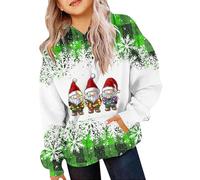 Christmas Hoodie Girls Long Sleeve Christmas Jumper with Hood & Pockets, Christmas Sweatshirt with Christmas Motif Chirstmas Hoodie Christmas Hoodie Xmas Long Sleeve Shirt Winter Jumper