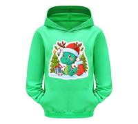 Christmas Hoodie Girls Oversized Christmas Jumper Girls with Dinosaur 3D Print Christmas Sweatshirt with Hood Casual Winter Chirstmas Sweat Jacket Christmas Hoodie Xmas Pullover Hoodie, Green, 160