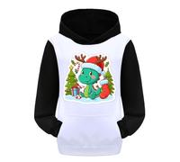 Christmas Hoodie Girls Oversized Christmas Jumper Girls with Dinosaur 3D Print Christmas Sweatshirt with Hood Casual Winter Chirstmas Sweat Jacket Christmas Hoodie Xmas Pullover Hoodie