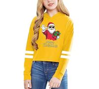 Christmas Hoodie Girls Oversized Christmas Jumper Girls with Hood, Christmas Sweatshirt with Christmas Motif Loose Chirstmas Hoodie Winter Christmas Hoodie Xmas Christmas Hoodie