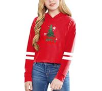 Christmas Hoodie Girls Oversized Christmas Jumper with Hood Christmas Sweatshirt Children with Christmas Motif Merry Chirstmas Hoodie Christmas Hoodie Xmas Long Sleeve Winter Jumper