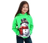 Christmas Hoodie Girls Oversized Christmas Jumper with Hood Christmas Sweatshirt Children with Snowman Print Fashion Chirstmas Hoodie Christmas Hoodie Xmas Jumper Long Sleeve Shirt